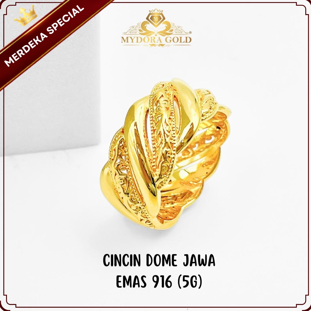 MYDORA Cincin Dome Jawa (5G) l EMAS 916/22K