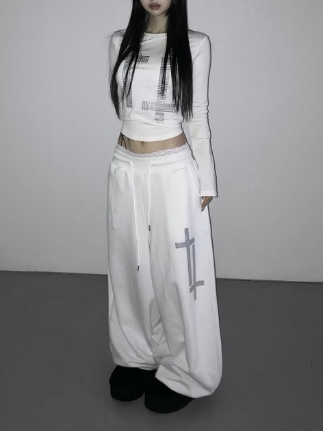 Studded Cross Long Sleeve