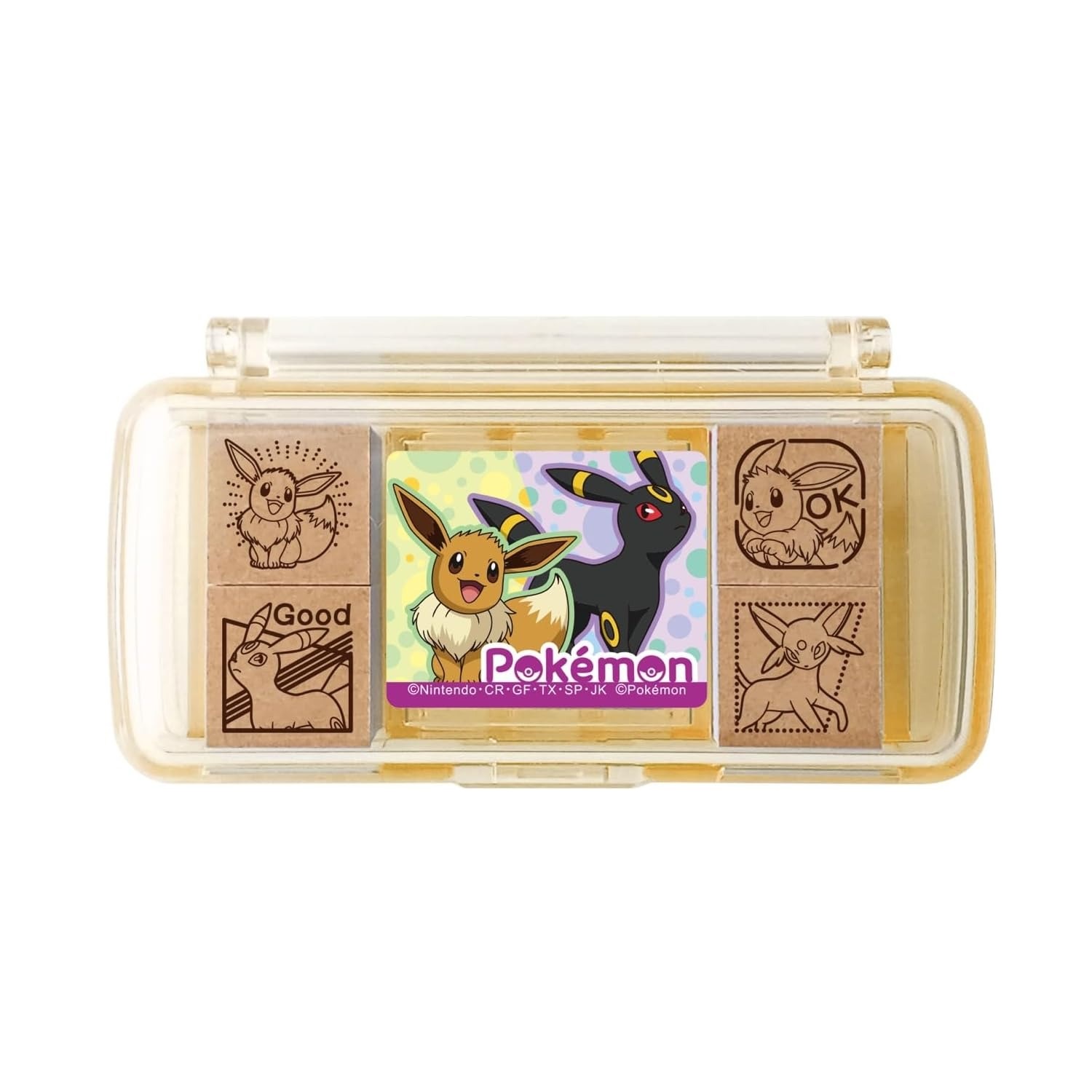 現貨｜Pokemon 伊貝 / 月亮伊貝 日本製 迷你 木製 印章 套裝 (SGM-034) 
