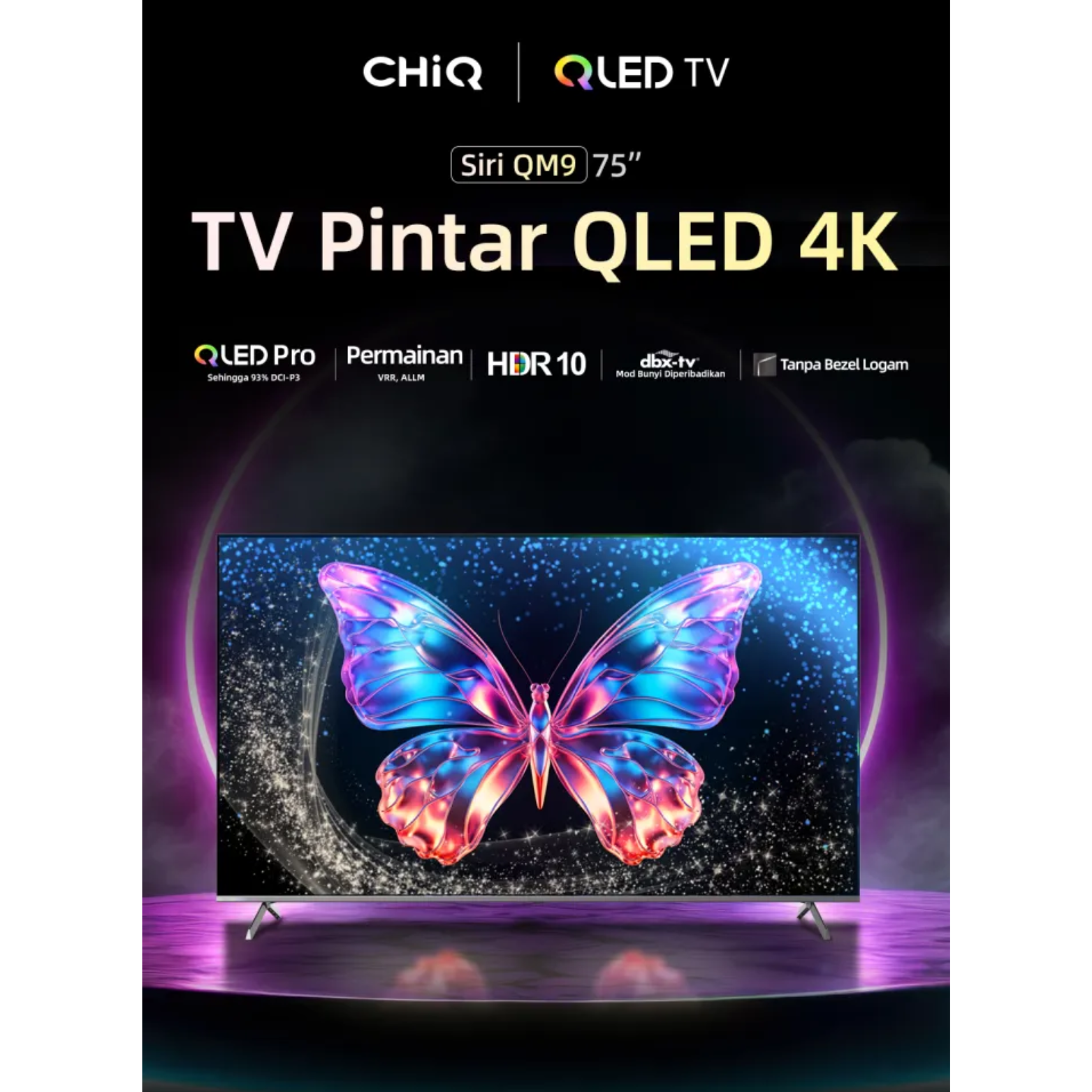 CHiQ U75QM9 75 Inch 4K QLED Google TV