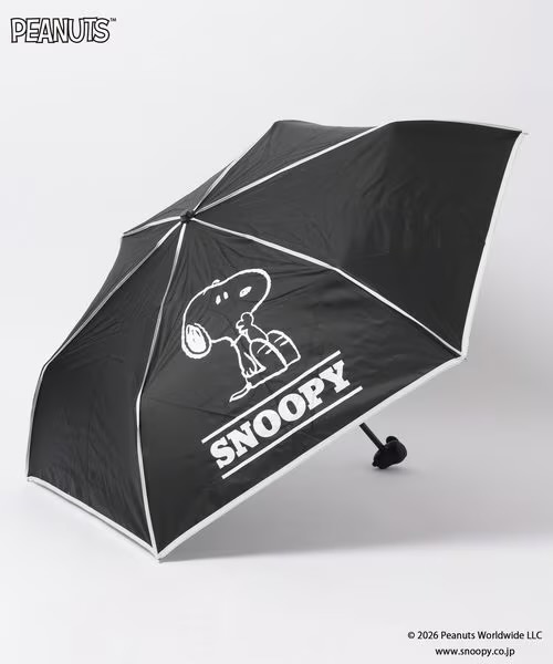日本LOWRYS FARM聯名 日本🇯🇵限定  Snoopy 史努比 x LOWRYS FARM 聯乘版 黑色SNOOPY遮陽傘 雨傘 縮骨遮（防曬 防UV 遮光擋光） 