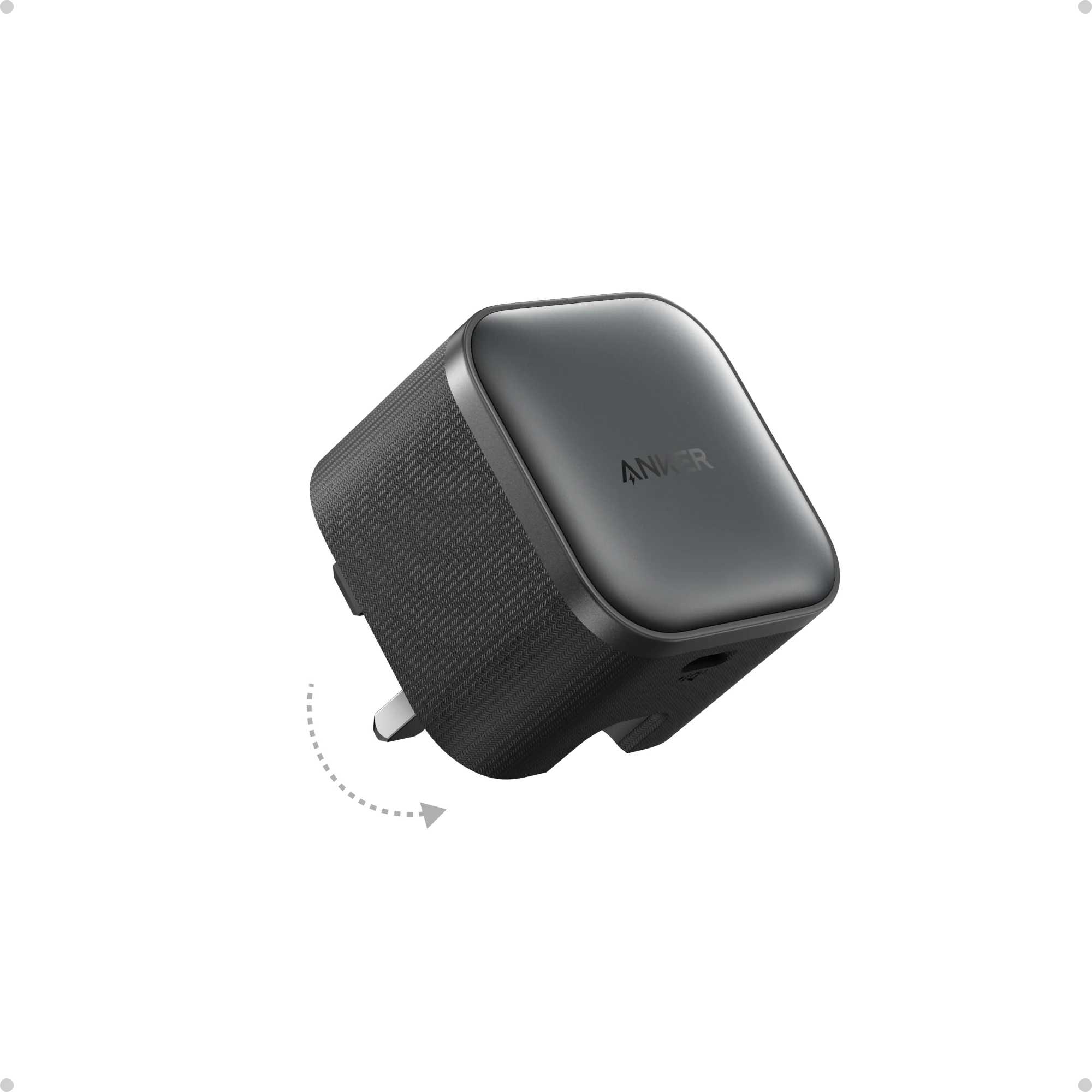 Anker A2692 Black 黑色 45W GaN PD Nano Charger 牆插充電器｜USB充電器 細小可折疊三腳插