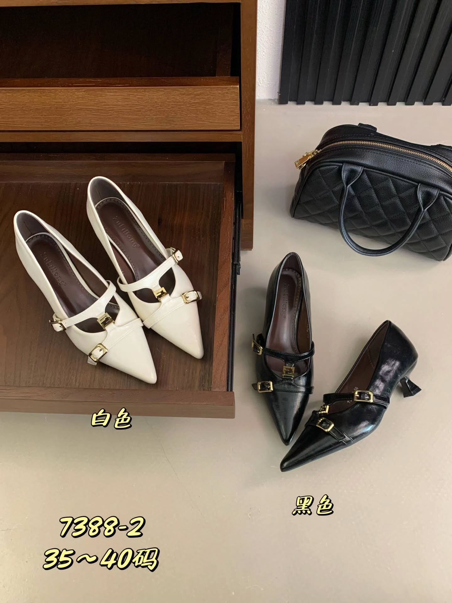 7388-2 法式气质玛丽珍高跟鞋🇨🇳