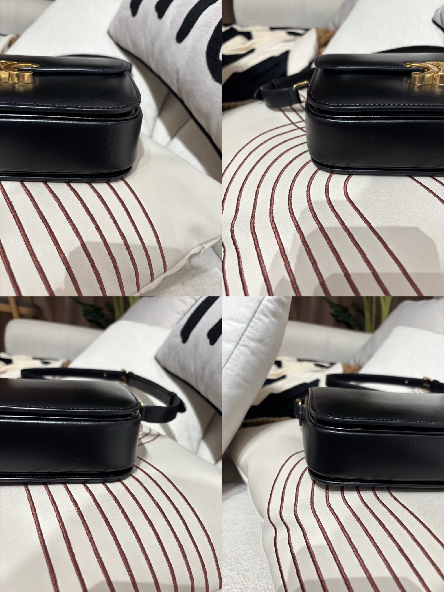 Celine CLASSIQUE TRIOMPHE 黑金凱旋門 box medium flap bag 22x15.5x6cm 100%Authentic ,95%new  ✅tap booklet ✅dust bag✅box  專門店售價$32,000✨📣