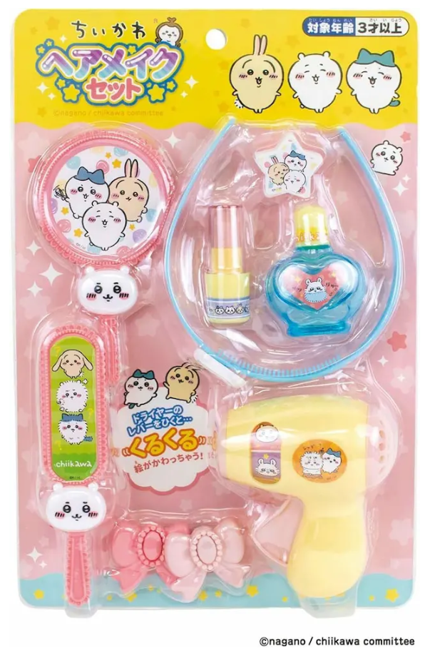 吉伊卡哇 - Chiikawa 千川 髮型化妝組合 知育玩具 角色扮演 (適合 3 歲及以上兒童) 平行進口