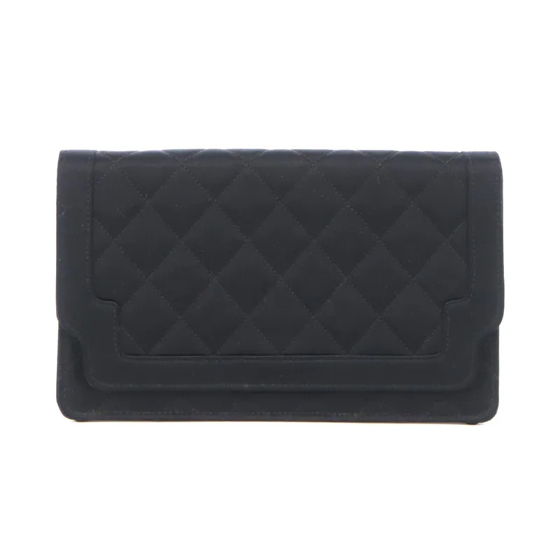 Chanel Vintage Quilted Satin Evening Flap Clutch