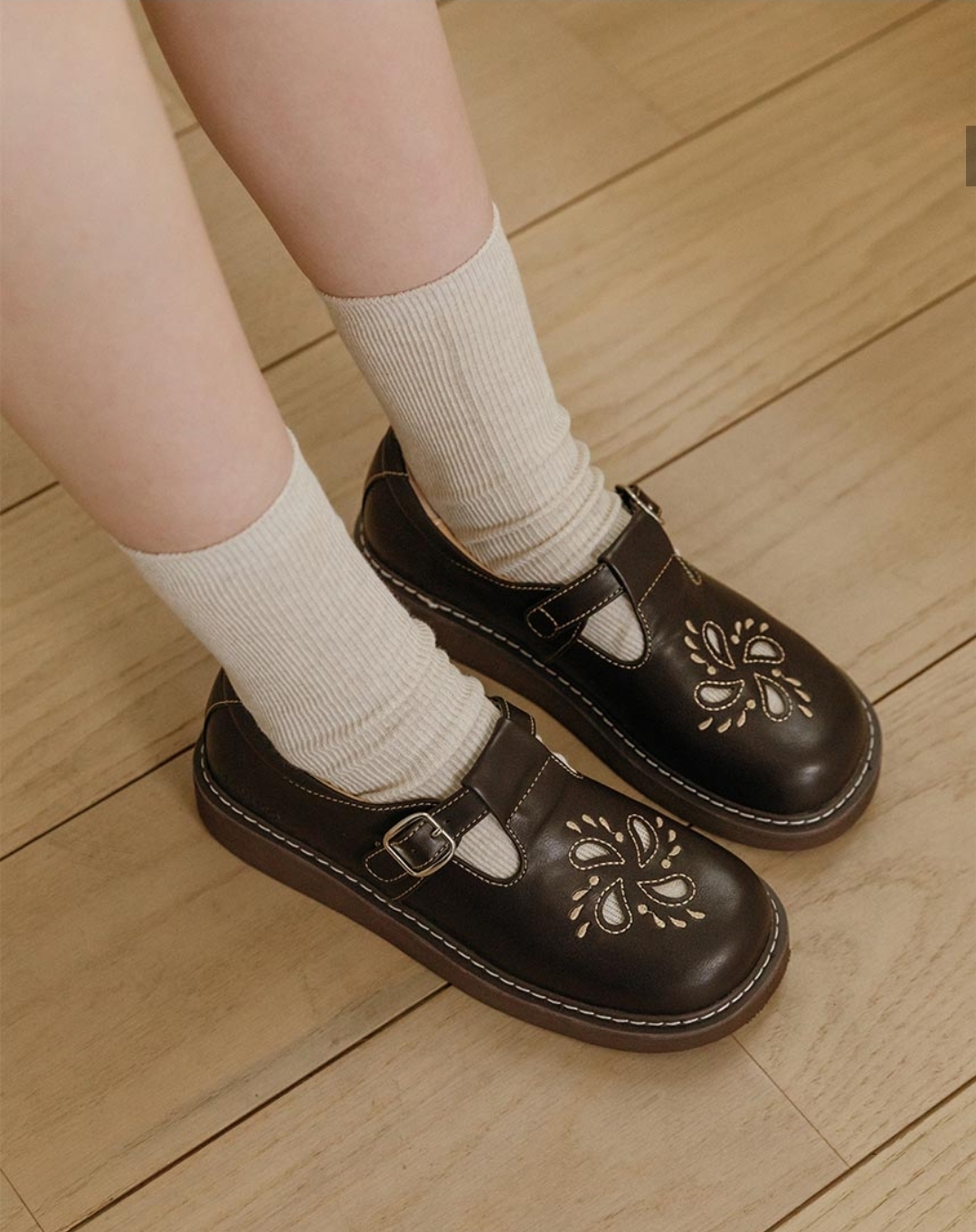 MACMOCBilly 刺繡 T-strap Loafer