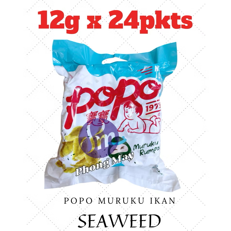 PoPo Muruku Ikan Biskut [Original / Sweet & Spicy / Seaweed / Spicy Chicken / Squid] 24pcs