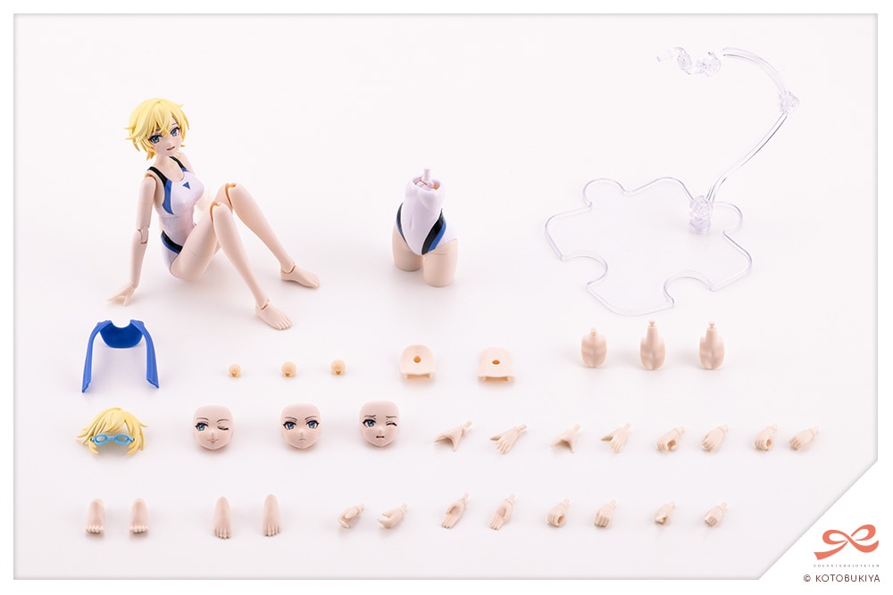 (預訂訂金 $100) (總價 $323) 壽屋 Kotobukiya 創彩少女庭園 早乙女瑠衣【桃櫻高校 競泳泳裝Ver.】夢幻風格 白海豚 (KO08789) (行版) RUI SAOTOME