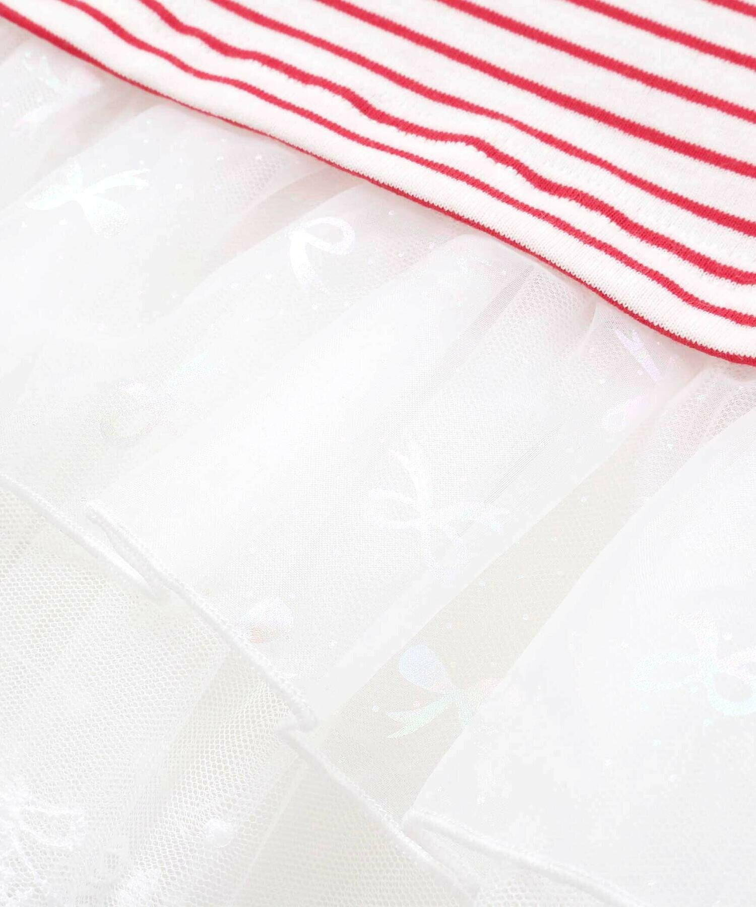 🇯🇵預訂 日本直送🇯🇵Slap Slip x Swimmer x Sanrio系列兩色人物印花亮片愛心蕾絲荷葉邊領口條紋短袖上衣