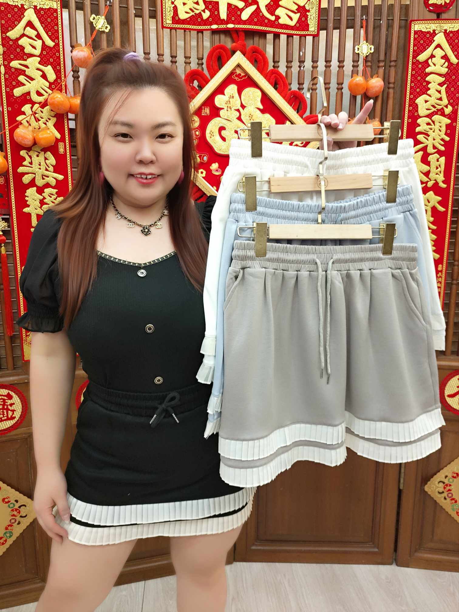 NJE14 #1172 蛋糕裙摆设计裤裙