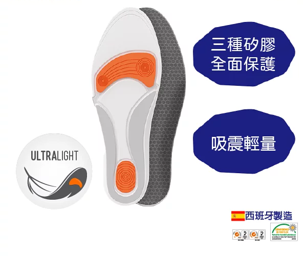 Orliman/AP750P/輕量矽膠鞋墊(加強版)