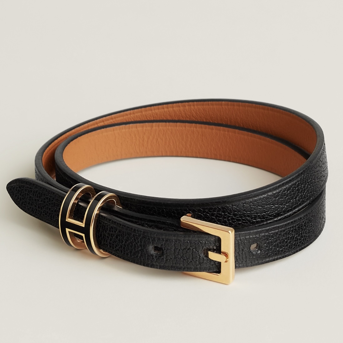 Hermès Pop H Double Tour 雙圈皮革手環