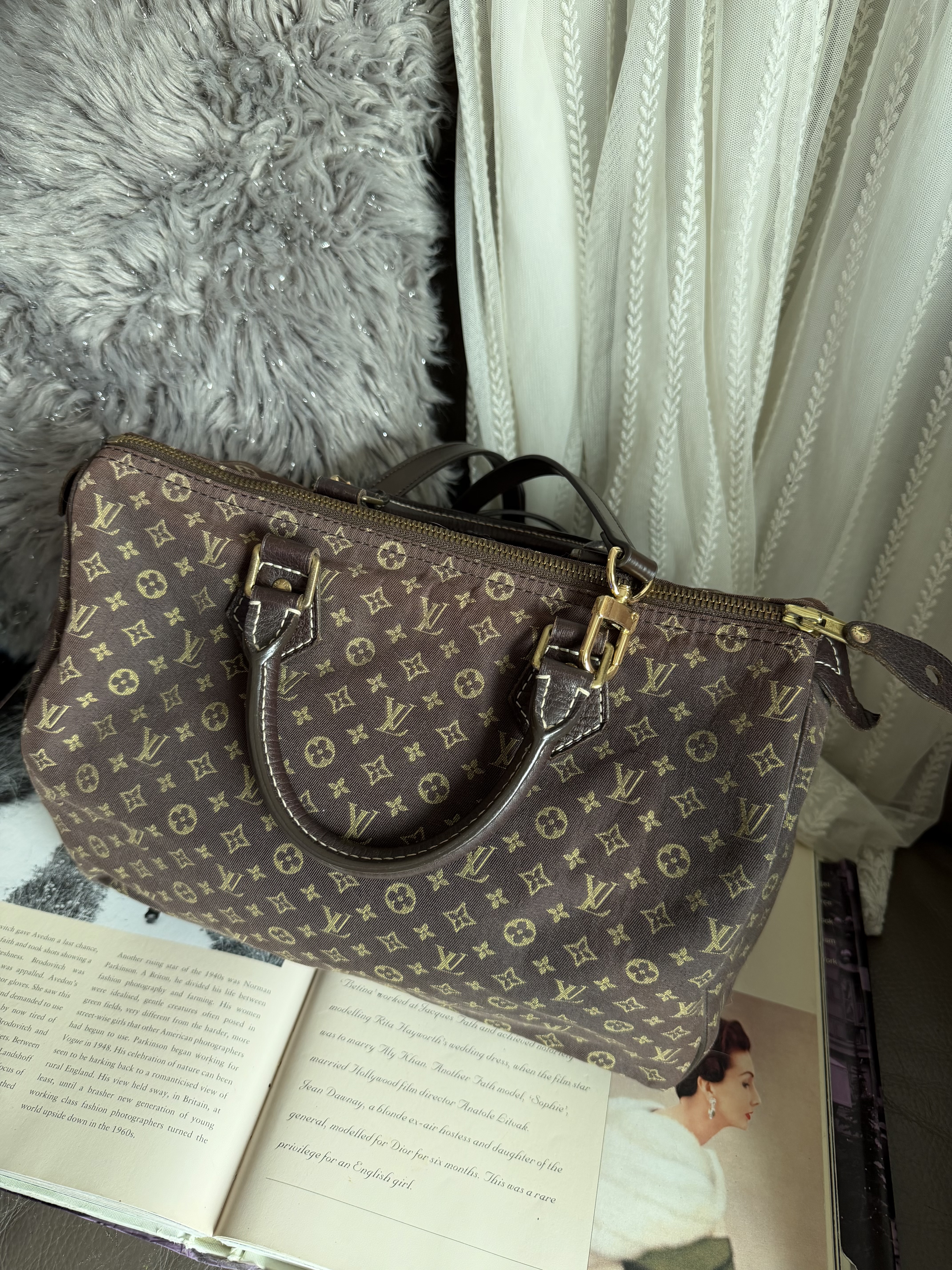 vintage louis vuitton speedy denim monogram bag