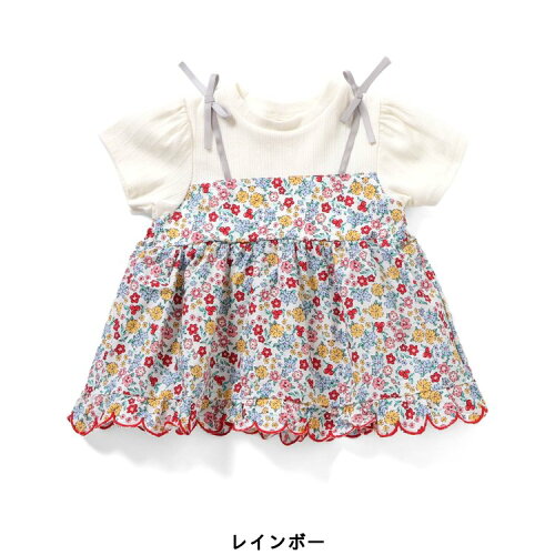 🆕【⭐訂購⭐】🇯🇵  日本直送🌀假2件 碎花 扇貝型下擺 少女上衣［3款選］🌀[ELCA-0215][260424]