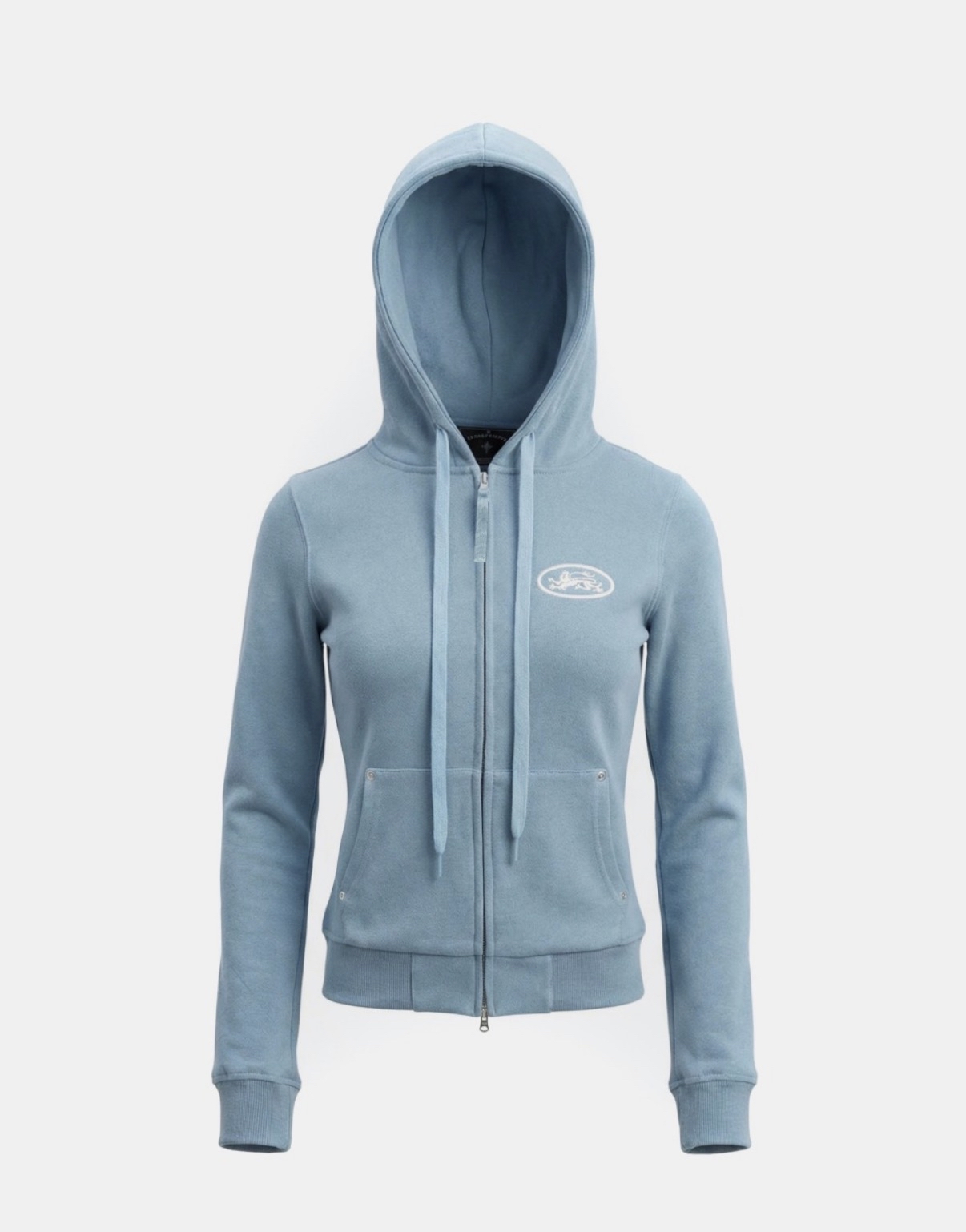 Badblood [w-hde26-020] Mystic Capsule Slim-Fit Zip-Up Hoodie - Sky Blue