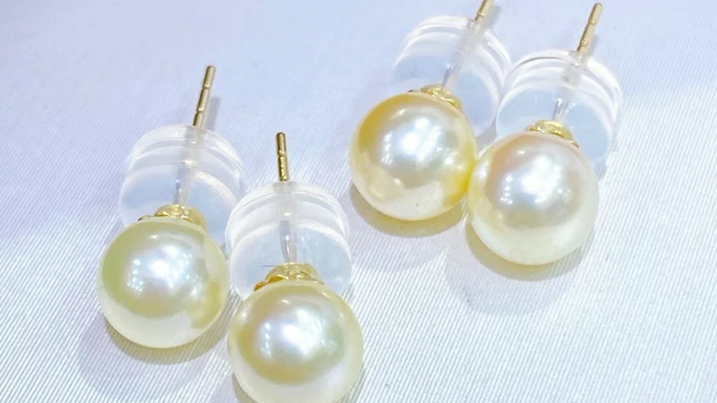 6.5-7mm日本Akoya無調色羽皇金海水珍珠 