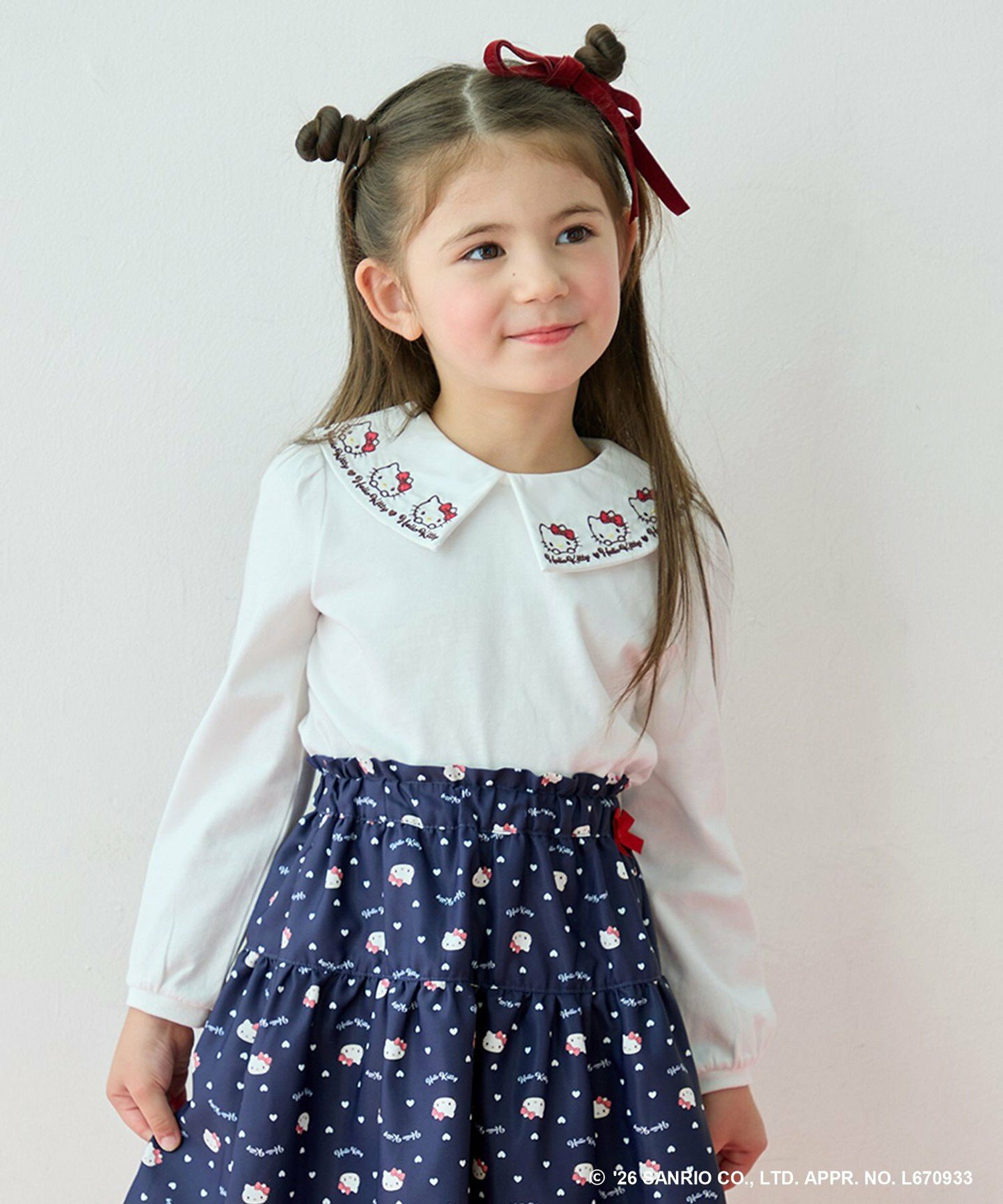 🆕【⭐訂購⭐】🌀 🇯🇵 日本直送 #HelloKitty x ANY KIDS 刺繡領襯衫🌀 [ELJA-0067][261107]