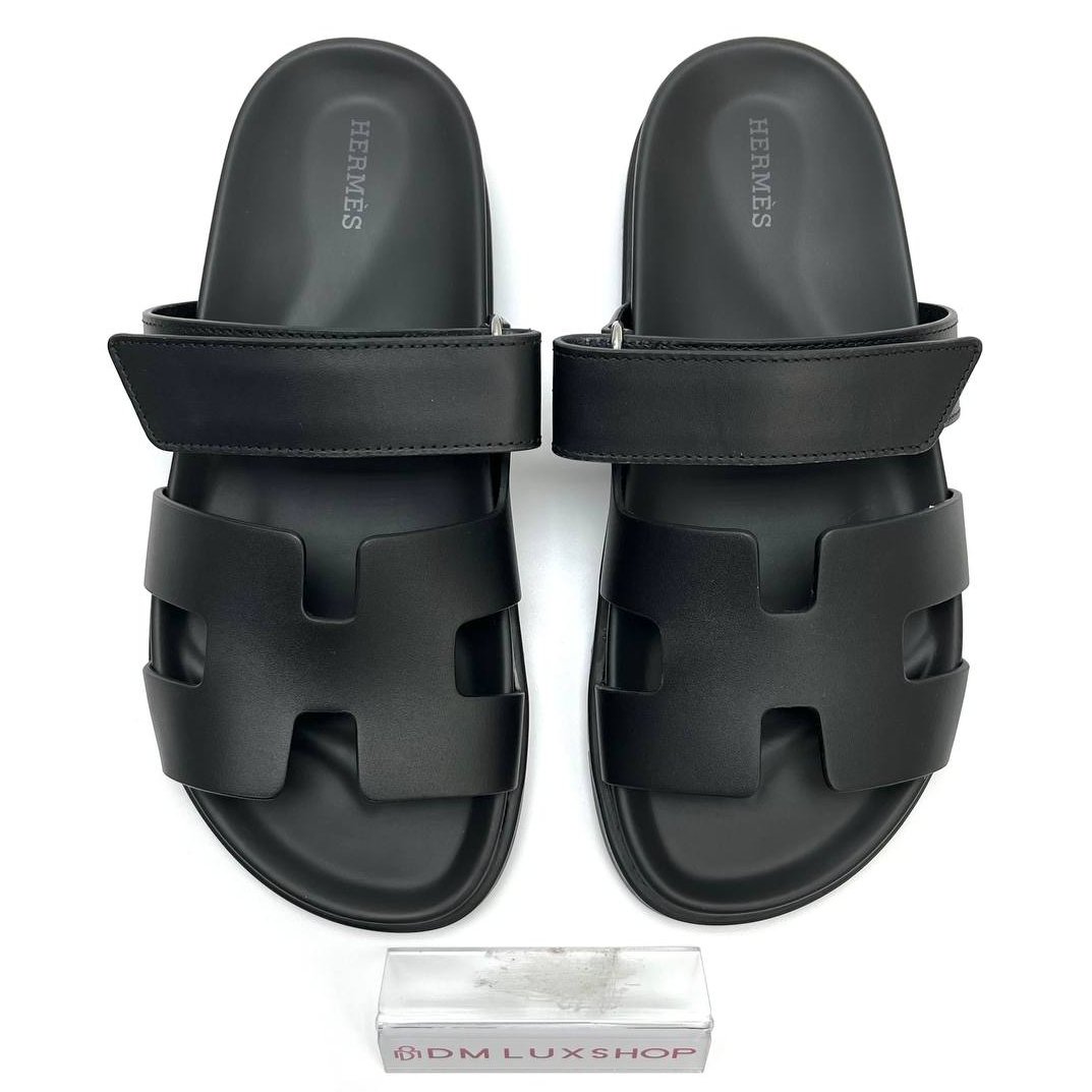 Hermes Chypre Sandal Black PHW