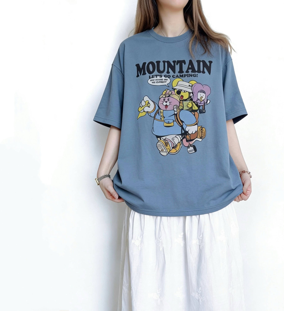 卡通print Tee 
