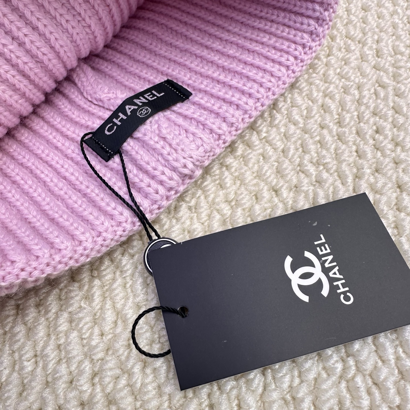 【原單】CHANEL 經典 Logo 羅紋針織冷帽