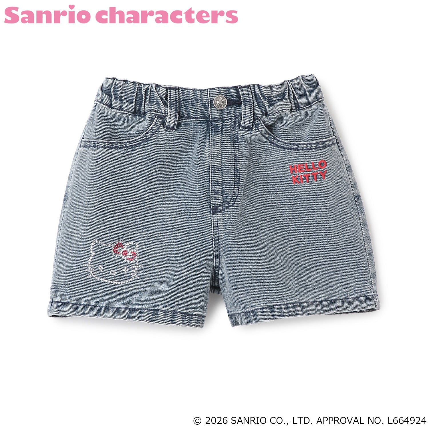 🆕【⭐訂購⭐】🌀🇯🇵 日本直送 #Sanrio 水鑽 刺繡 牛仔短褲  [3款選] 🌀 [ELFA-0122][260714]