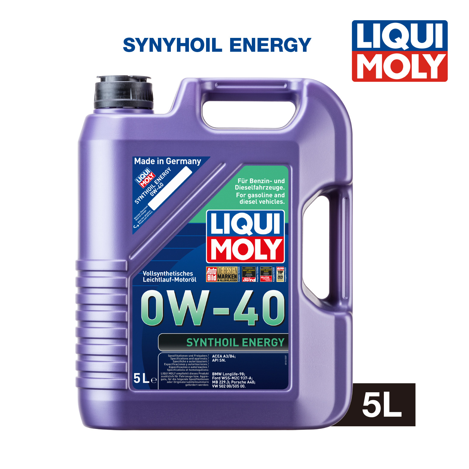LIQUI MOLY Synthoil Energy 0W-40 (5L) 機油/潤滑油/偈油【原裝行貨】