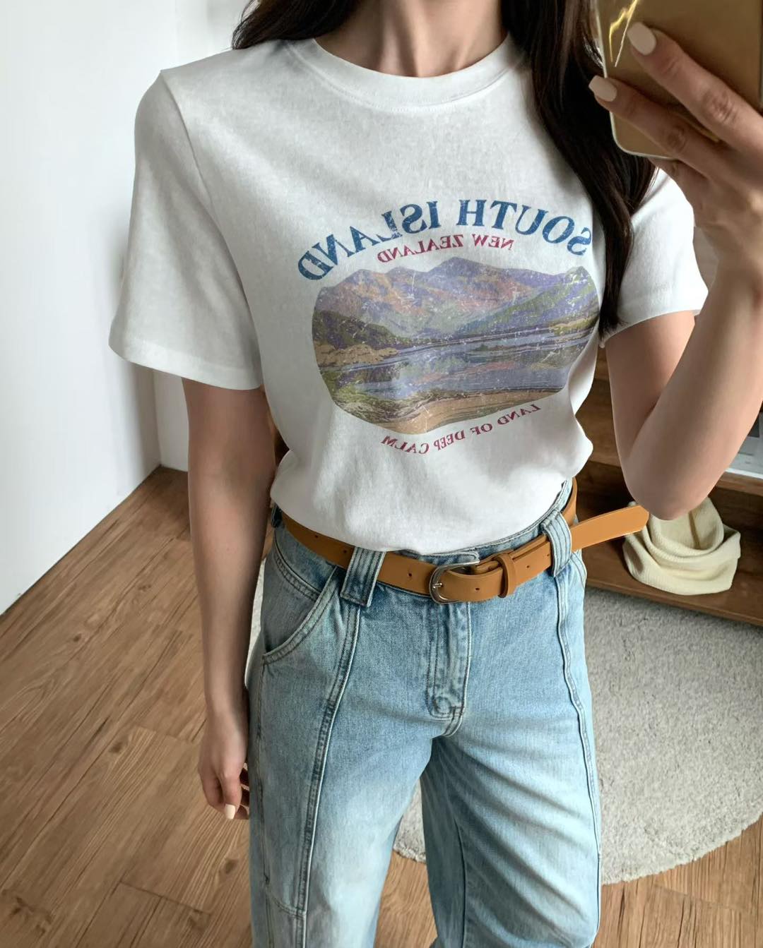 South Island print tee