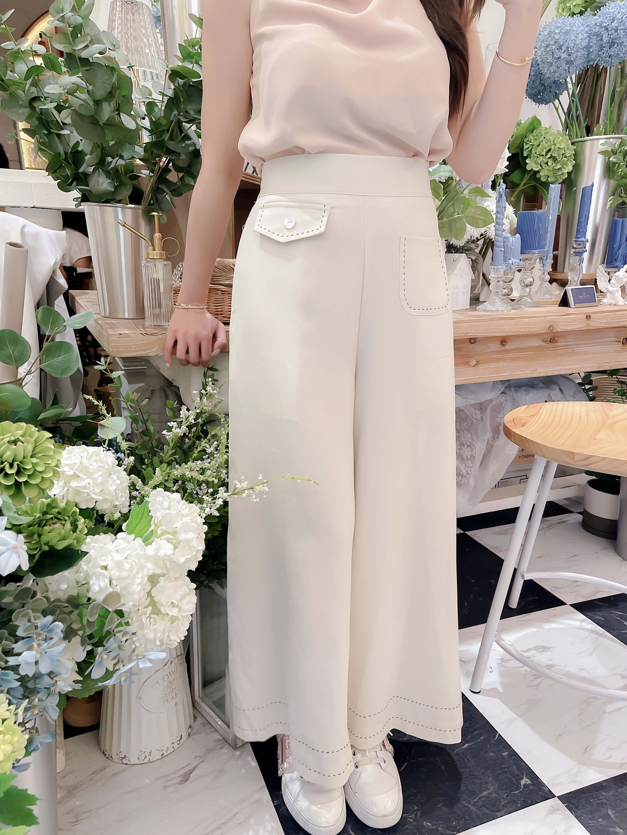 ♥︎高級感Stitch pants  *Free size*