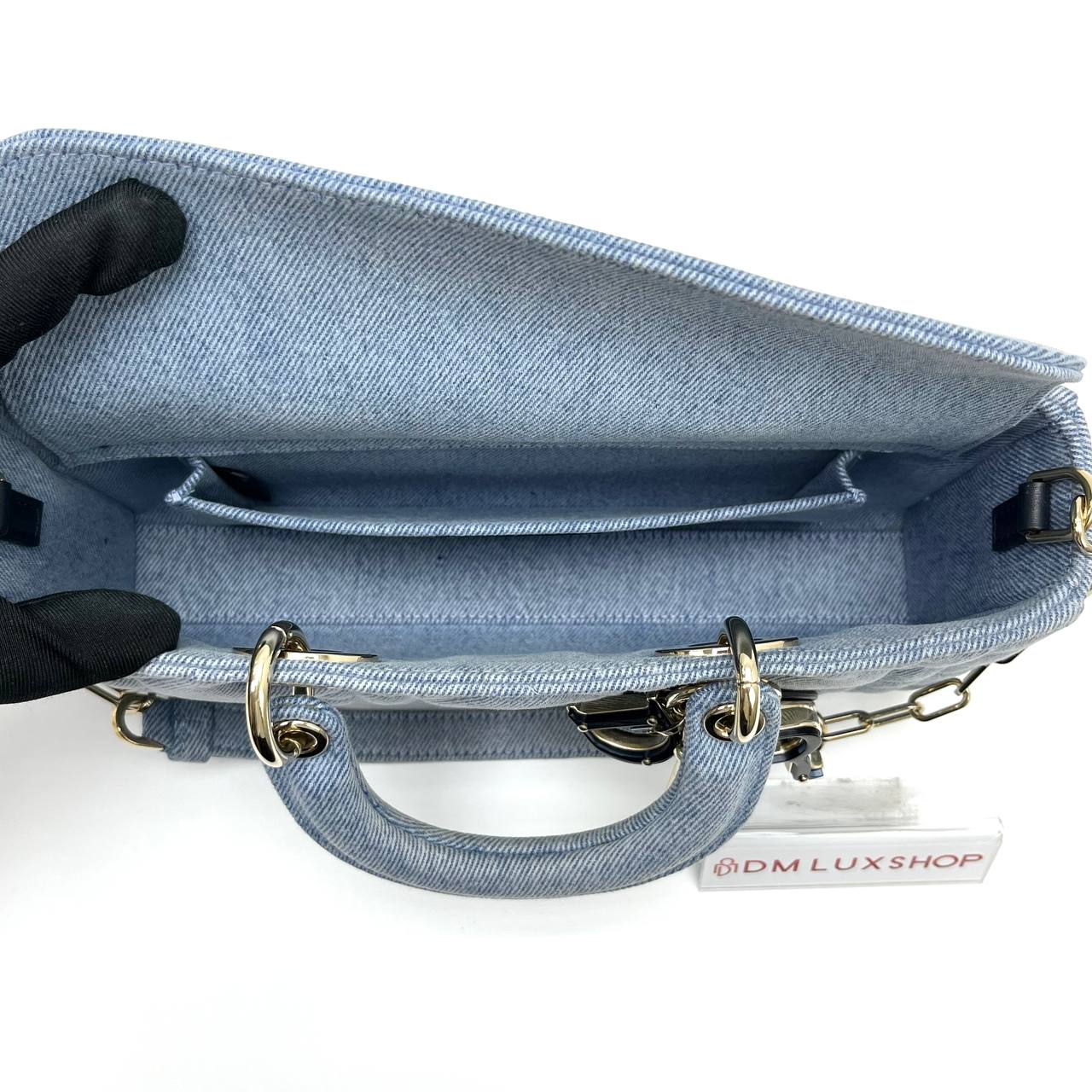 Dior Lady D-Joy Denim Small GHW