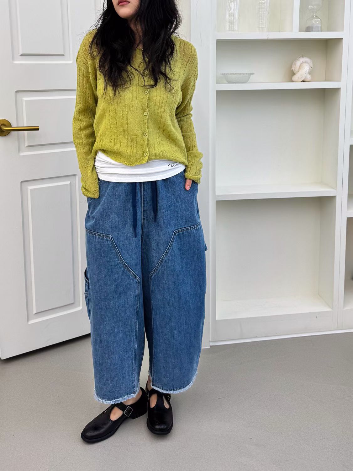 YA OE 鬆容感8分牛仔褲