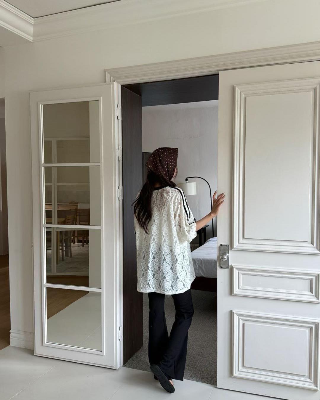 鏤空Lace運動風 oversize tee