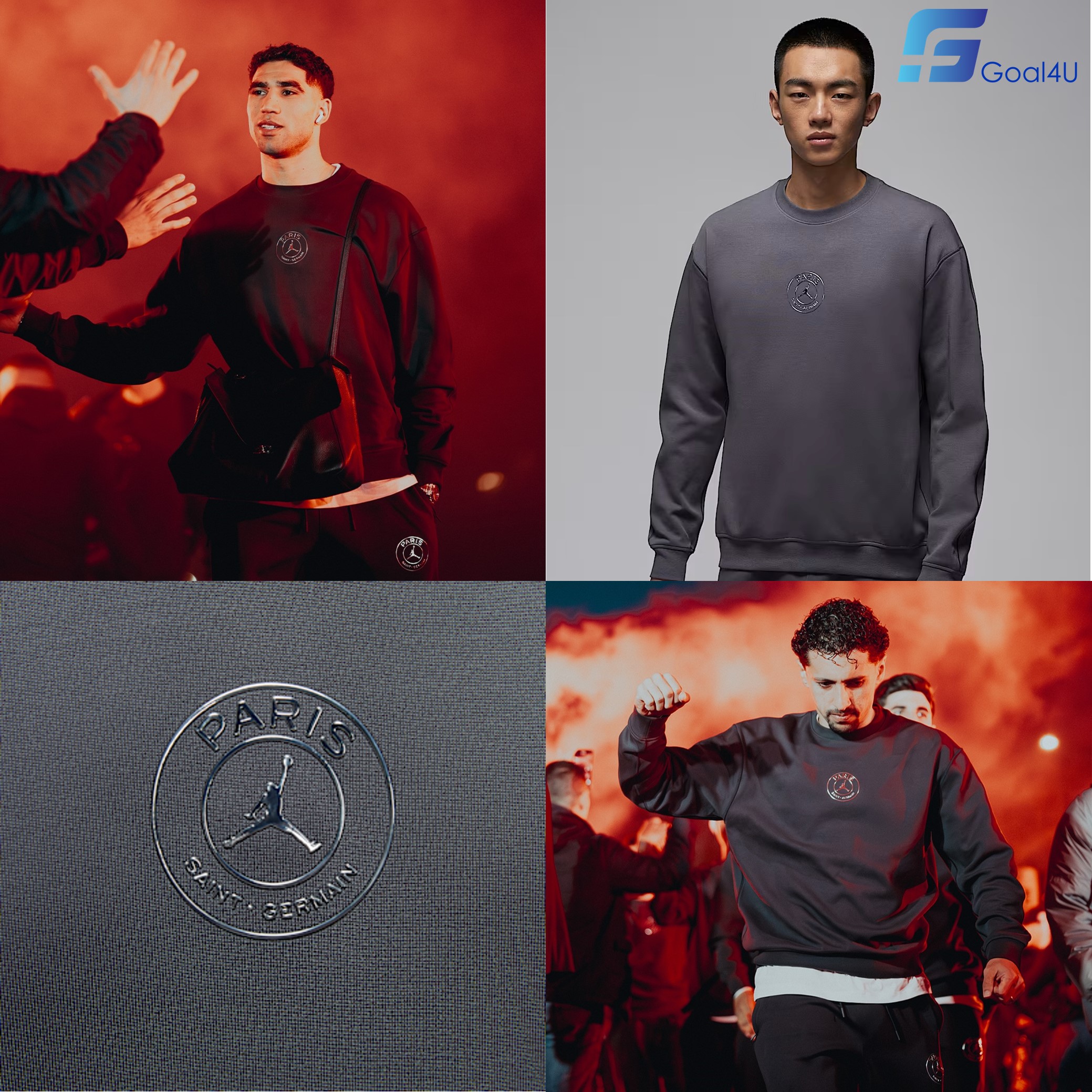 🌙⚽ **暗夜型格登場！ Nike Jordan x PSG "Night Edition" 聯名Hoop Fleece 圓領運動衛衣 IF3802