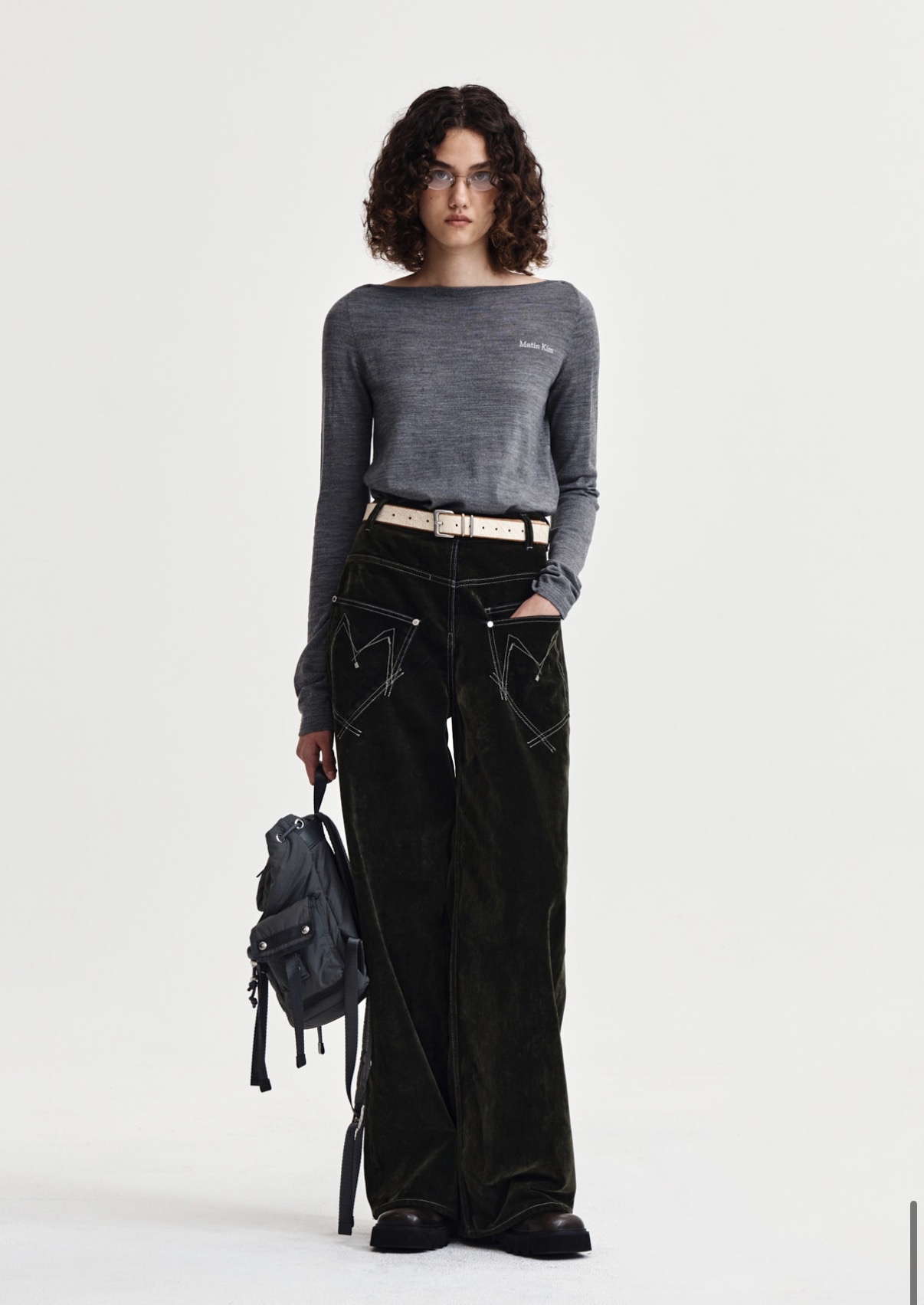 MATIN KIM 特價場 ESSENTIAL BOAT NECK KNIT TOP 