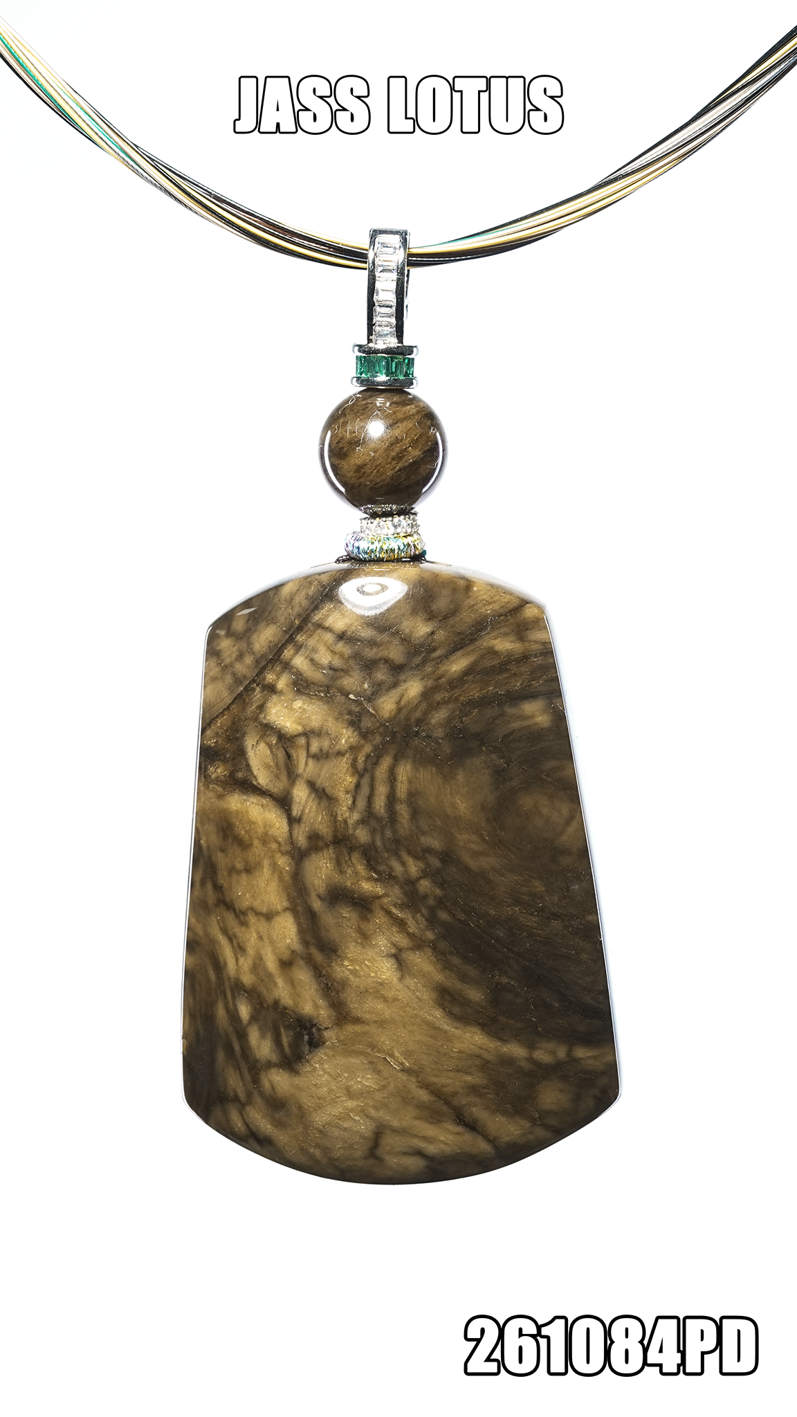 緬甸天然琥珀厚裝啡根珀無事牌吊墜