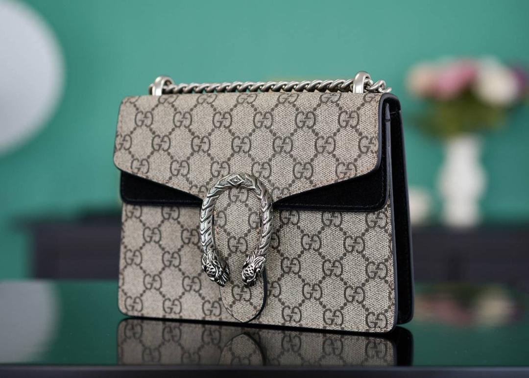 🥯GG Dionysus系列经典酒神 老花黑 20cm GG家长青款，酒神里面的经典基础款 出镜率非常高 简直是穿搭利器 官方款号 421970 尺寸：20x15x5cm