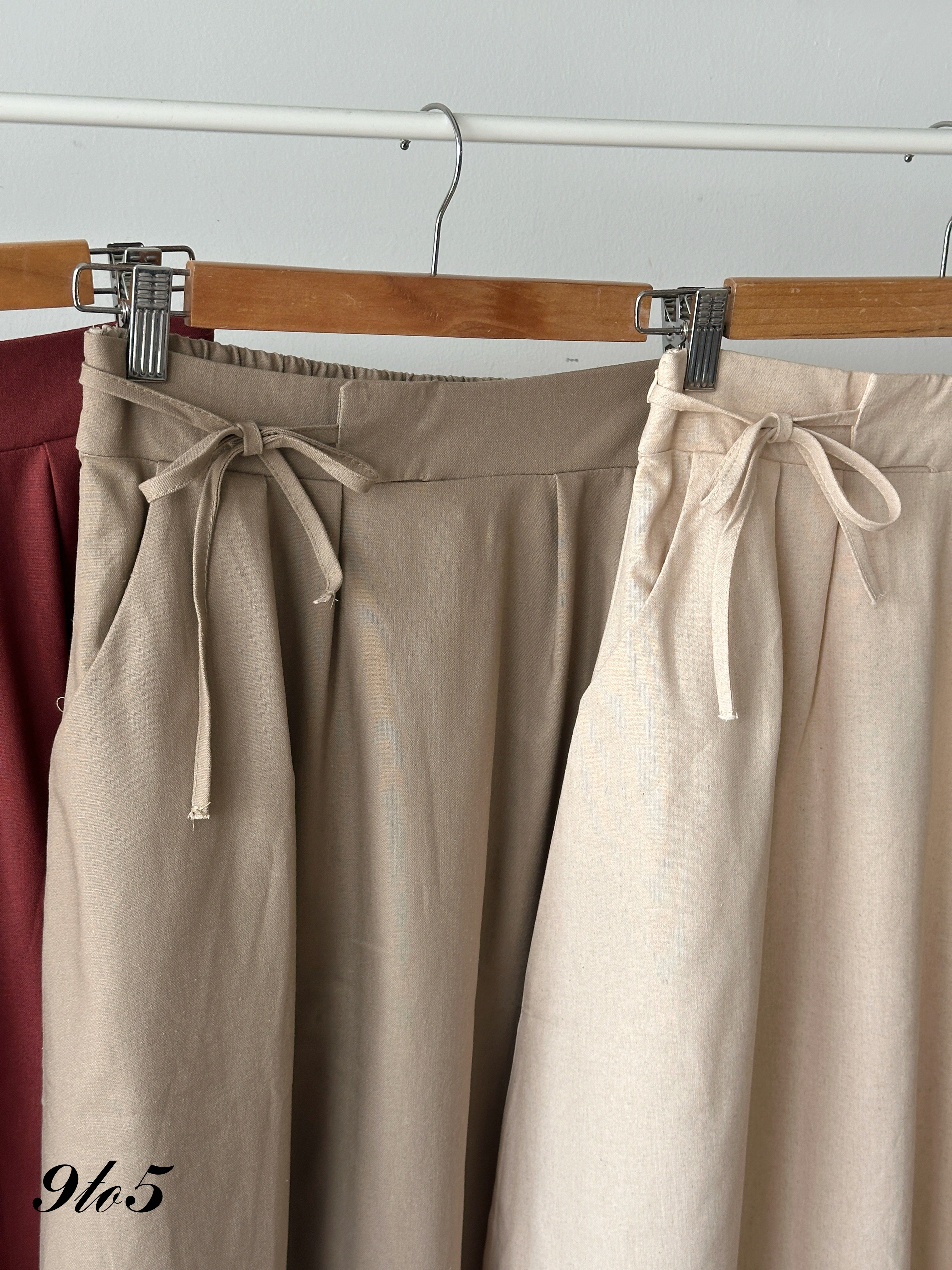S1878 Side-tie A Line Skirt - 3 Colors 