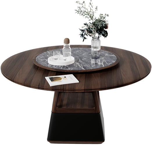 1.3米圓木架旋轉盤餐枱 8052