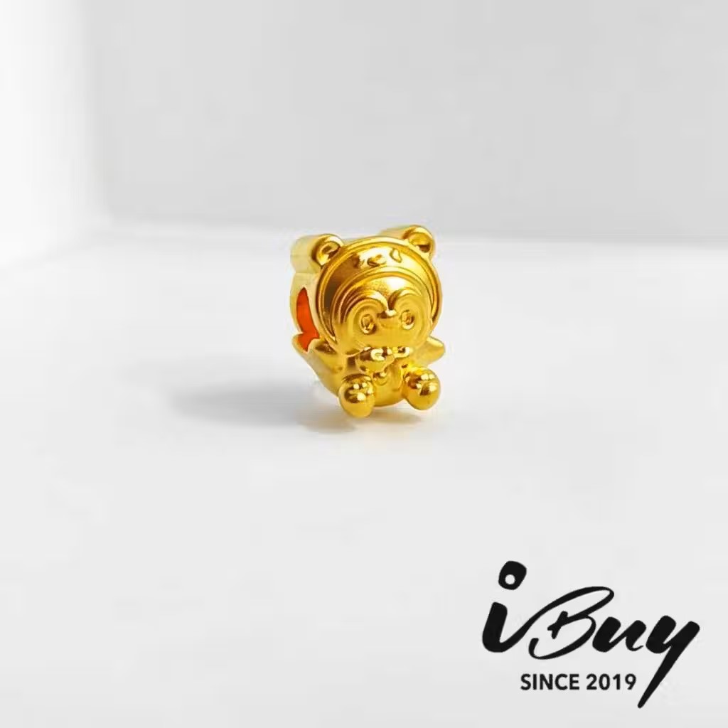 916 HARD GOLD BABY PENGUIN CHARM BEAD 916 硬金 企鹅宝宝串咀