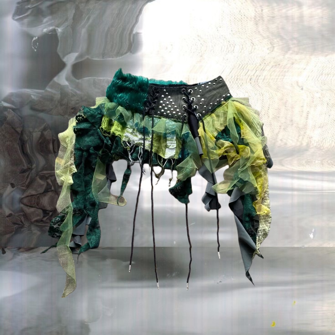 🧚🏻Green Elf Handmade Skirt