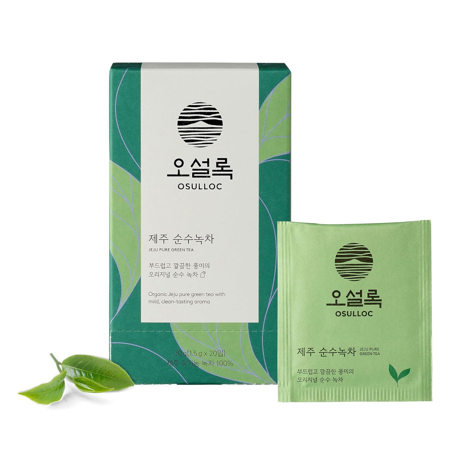 韓國製】*新飲法- O'SULLOC 濟州純淨綠茶茶包(20包入) | Genuine Nature 休