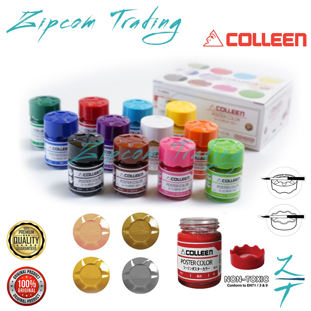 Colleen Premium Non-Toxic Poster Color (12ml/Bottle)
