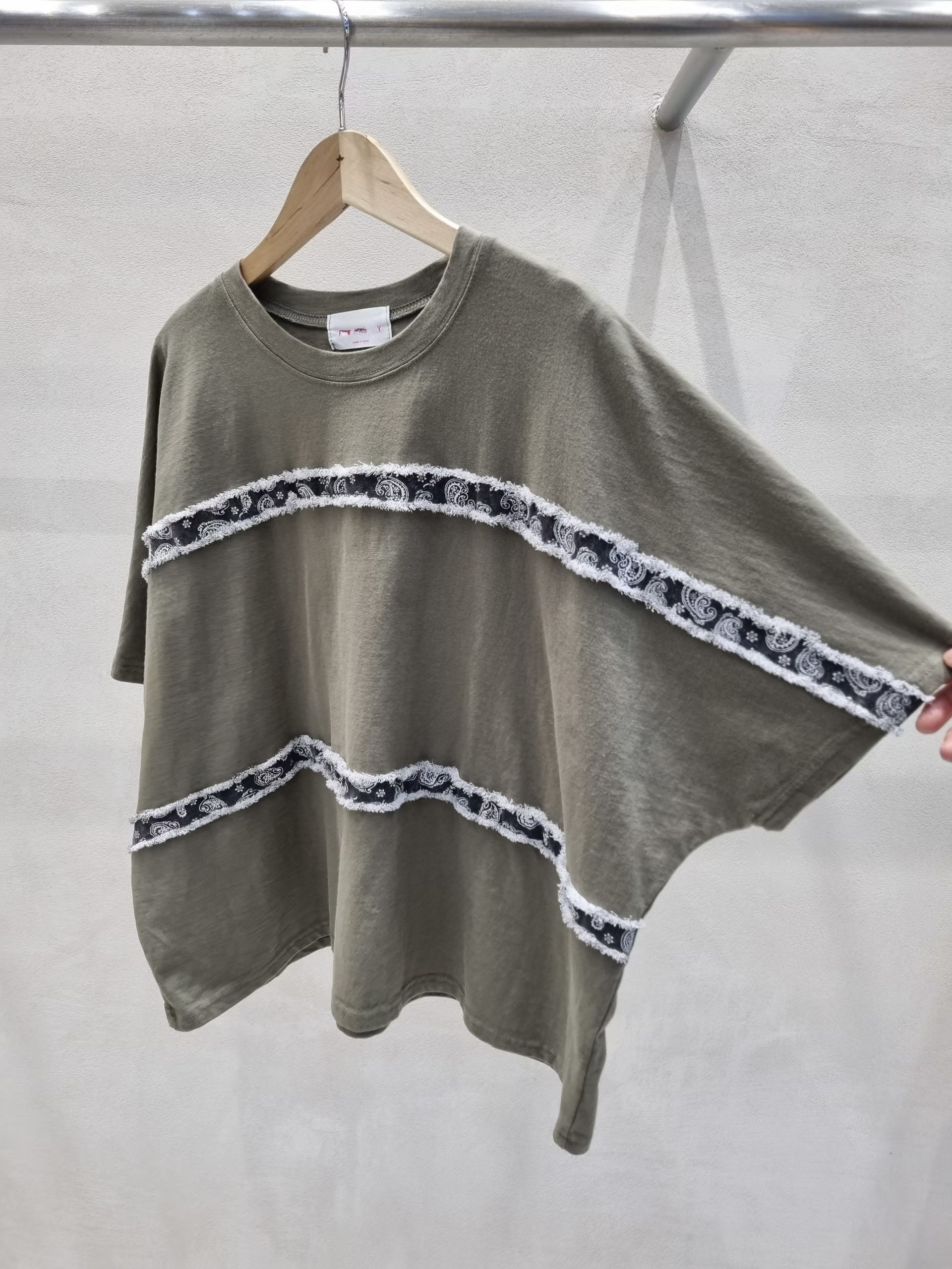 連線優惠- RE 併腰果花布top