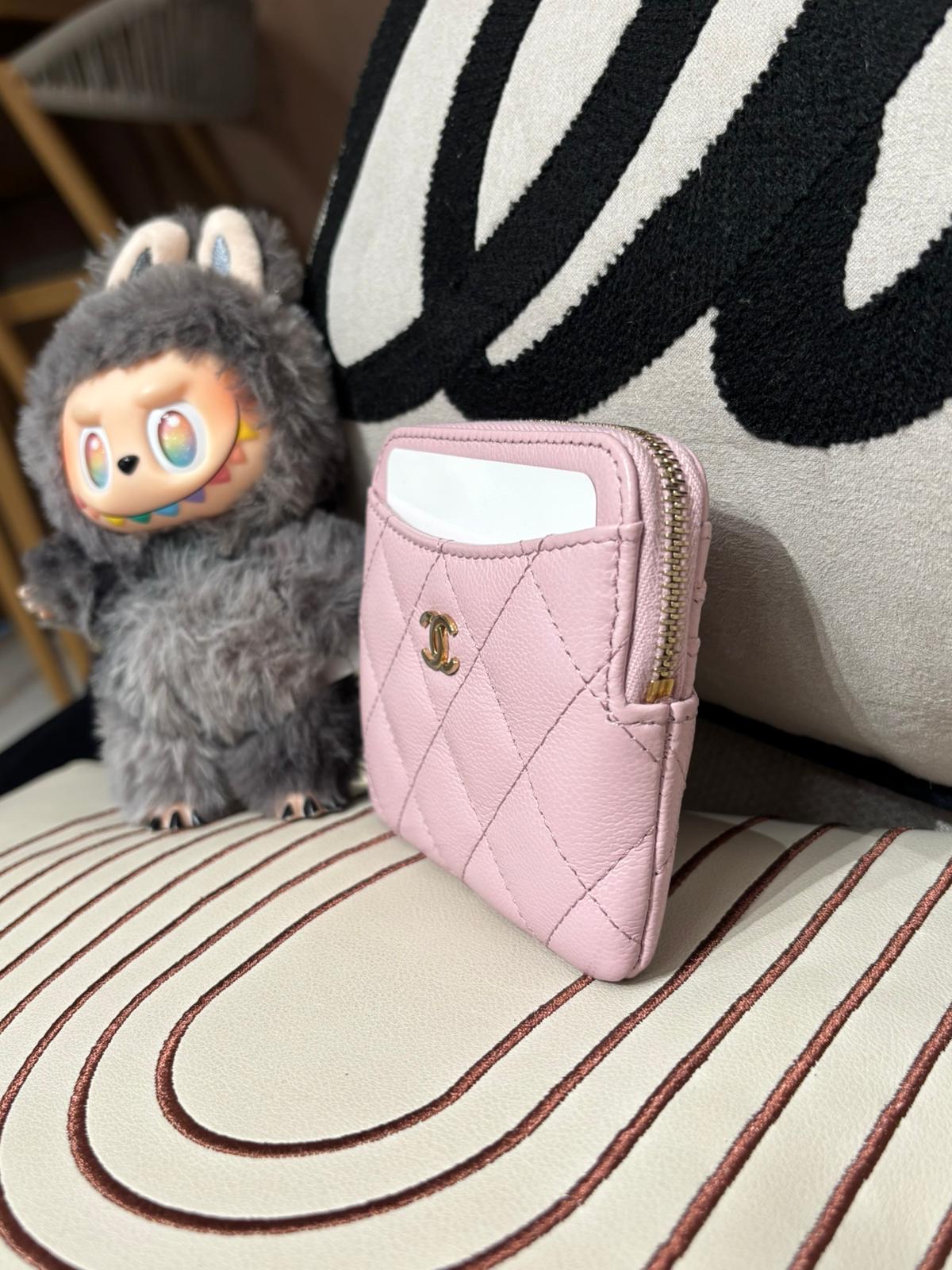 未使用品 Chanel zip wallet 魚子醬醬牛皮淡金扣銀包 100%Authentic,未使用品 ✅晶貼✅dust bag ✅box 