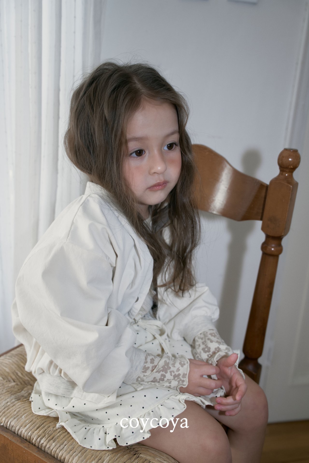 🌸預訂 韓國直送🌸🇰🇷COYCOYA兩色花卉薄紗袖長袖上衣