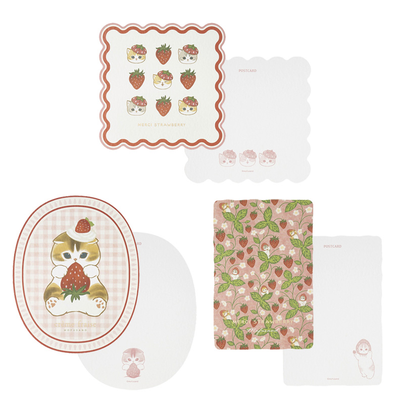 🎀【預訂】 mofusand 草莓🍓系列 Postcard 