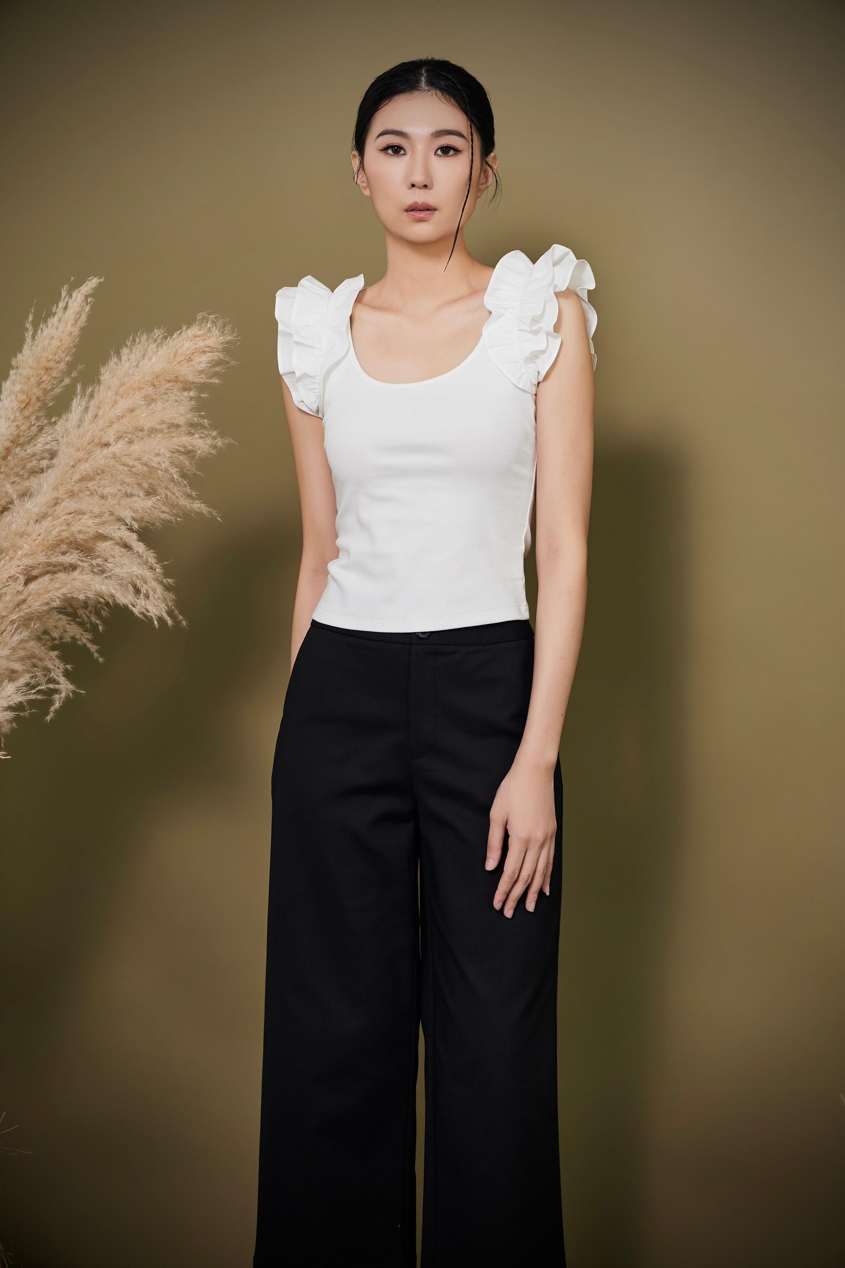 CP1649 DUO BUTTON TAILORED  LONG PANT