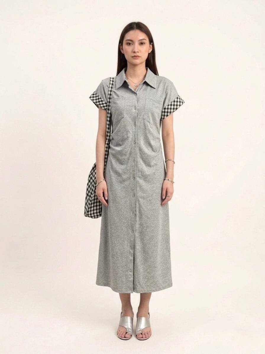 W88861 - Mono Shirt Dress 