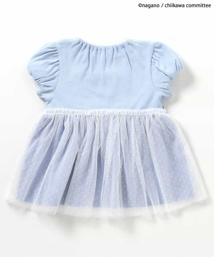 🇯🇵預訂 日本直送🇯🇵Apres les cours x Chiikawa系列兩色人物貼花薄紗拼接羅紋短袖上衣