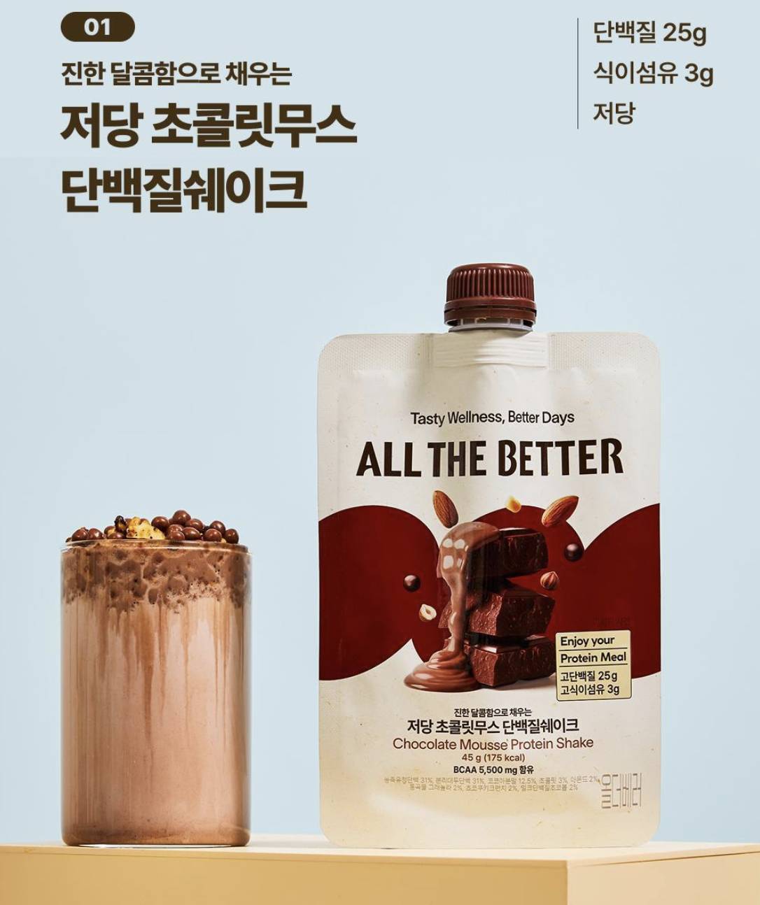 限時優惠｜韓國 ALL THE BETTER 高蛋白 代餐奶昔 2包/套｜Protein Shake